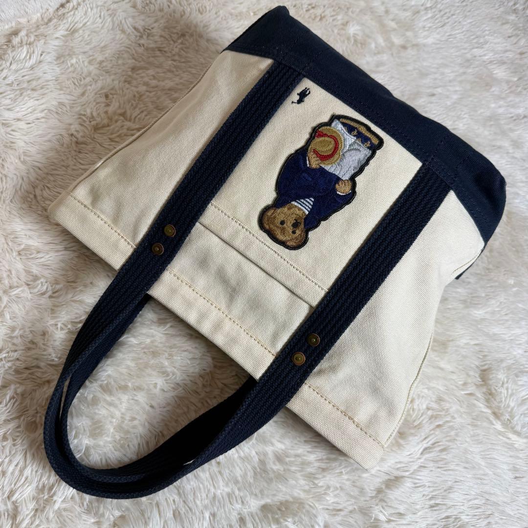 ポロ ラルフローレン ポロベア キャンバス トートバッグ スモール