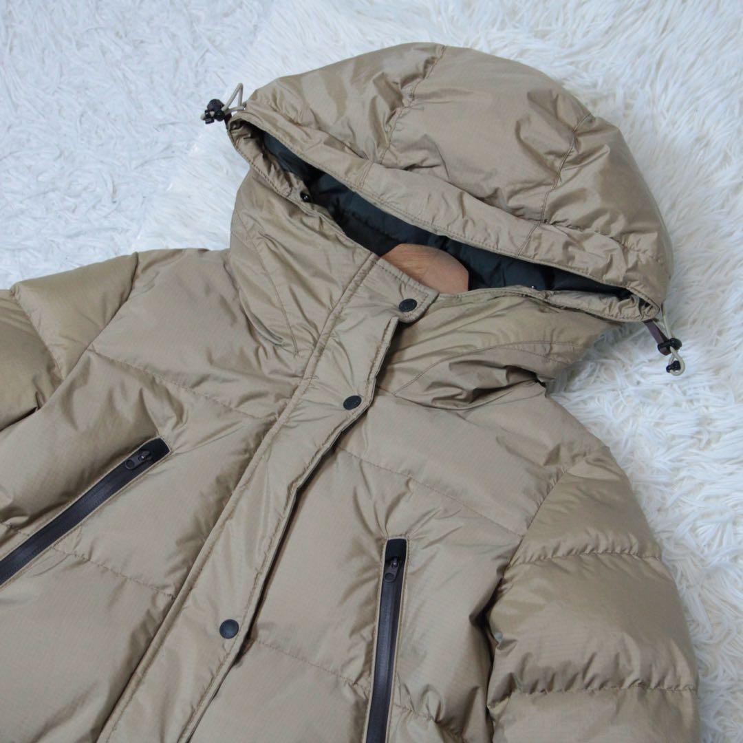 極美品 NANGA ナンガ オーロラテックス ダウンハーフコート ベージュ S