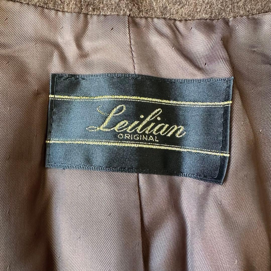 美品✨レリアン×ロロピアーナ　カシミヤ100%ロングコートブラウン　大きいサイズ