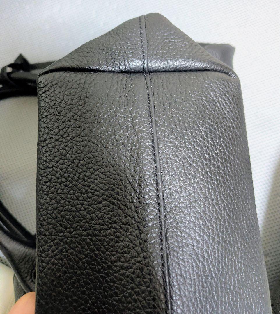美品◎ティラマーチ A4可 肩かけ可 トートバッグ ビジネスバッグ シボ革 黒