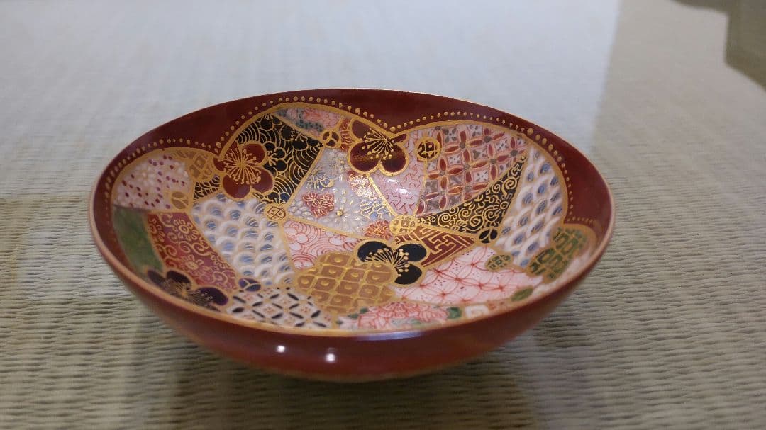 和風の金箔装飾碗 木箱付き