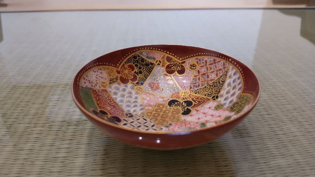 和風の金箔装飾碗 木箱付き
