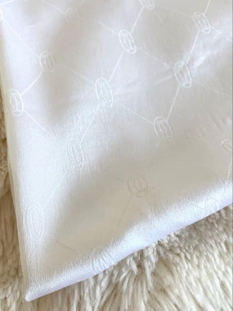 【moooo】Cartier シルクスカーフ　ホワイト