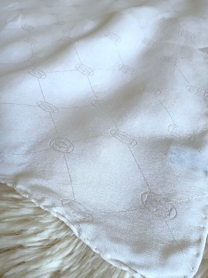 【moooo】Cartier シルクスカーフ　ホワイト