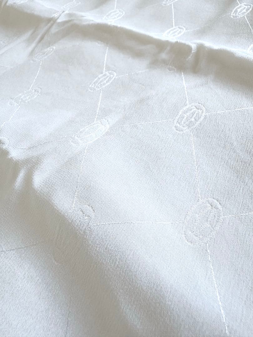 【moooo】Cartier シルクスカーフ　ホワイト