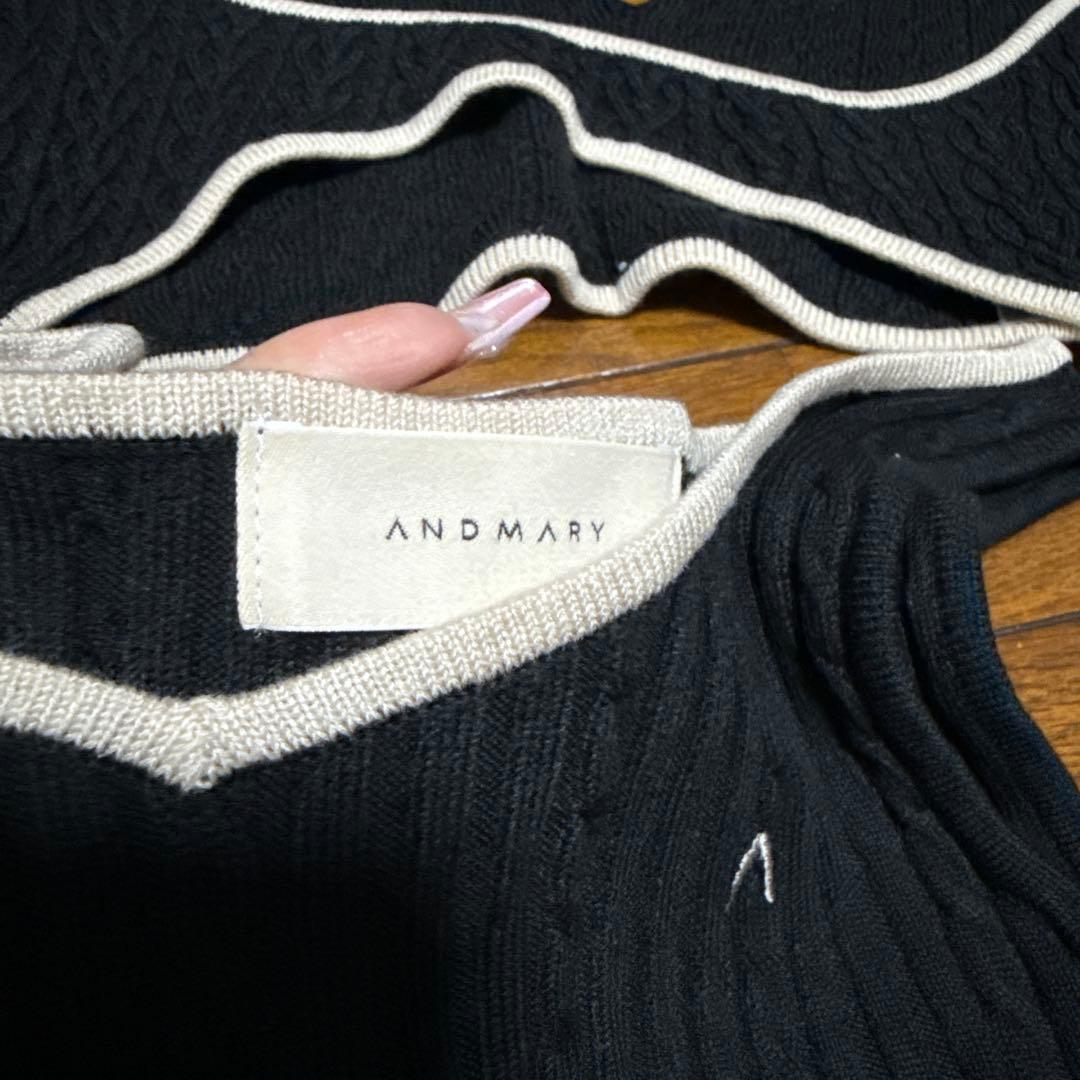 アンドマリー nana cable flare mini dress