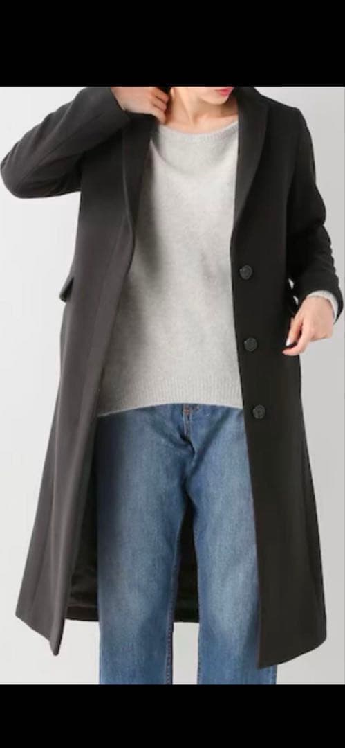 SLOBE IENAブラック チェスターコート