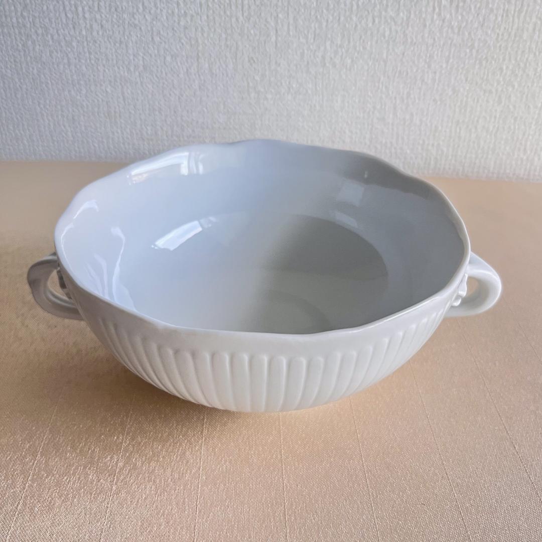★新品未使用★CESKY PORCELAN ダブルハンドル　スープボール2点