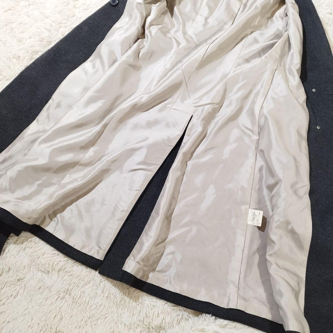 UNTITLED カシミヤ 100% リボンベルト ダークグレー ロングコート