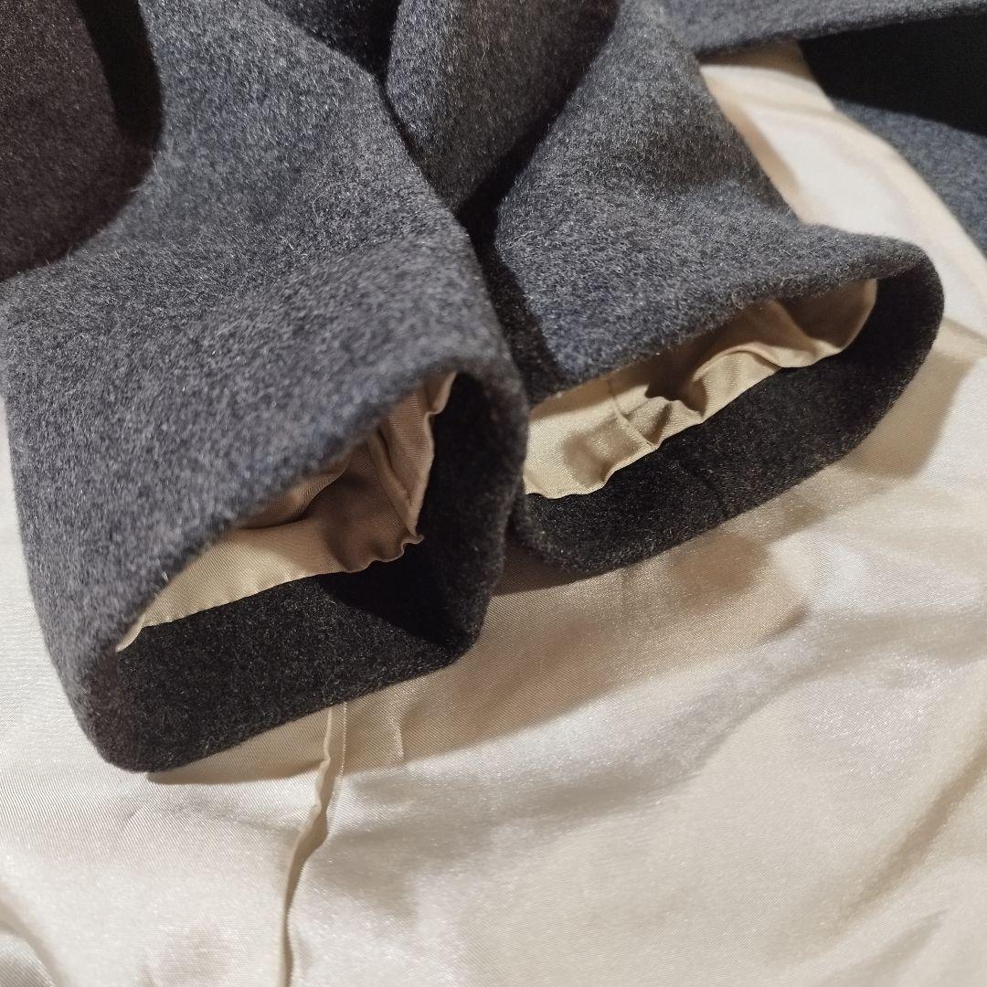 UNTITLED カシミヤ 100% リボンベルト ダークグレー ロングコート