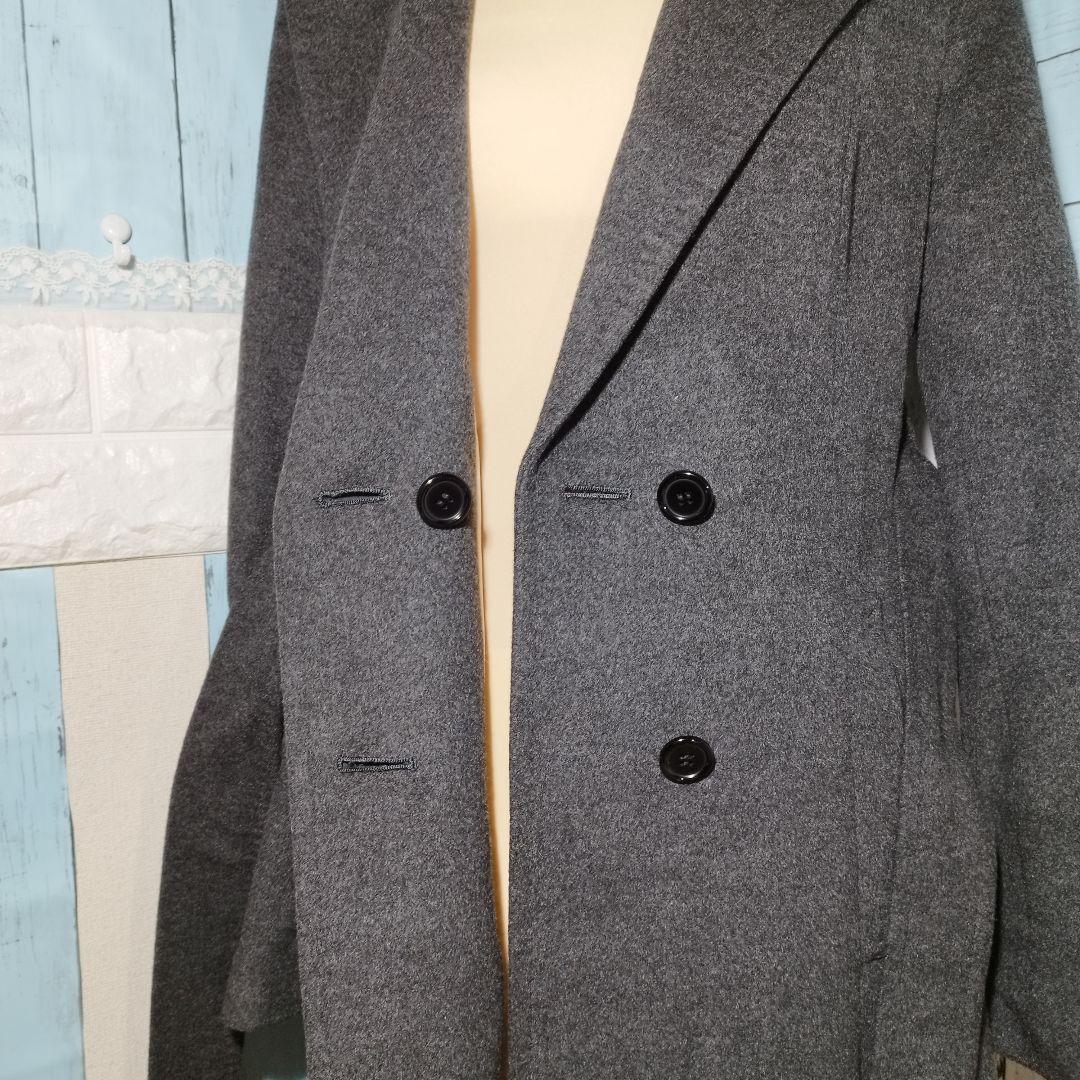 UNTITLED カシミヤ 100% リボンベルト ダークグレー ロングコート