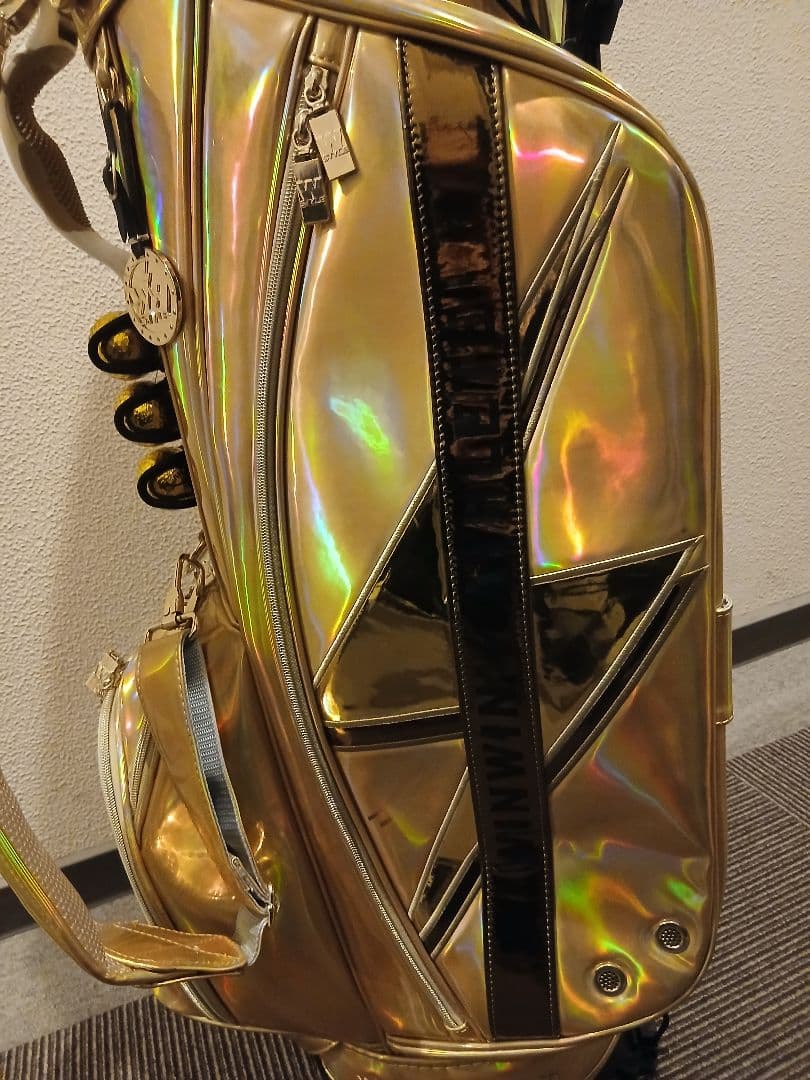 ゴールドゴルフバッグ