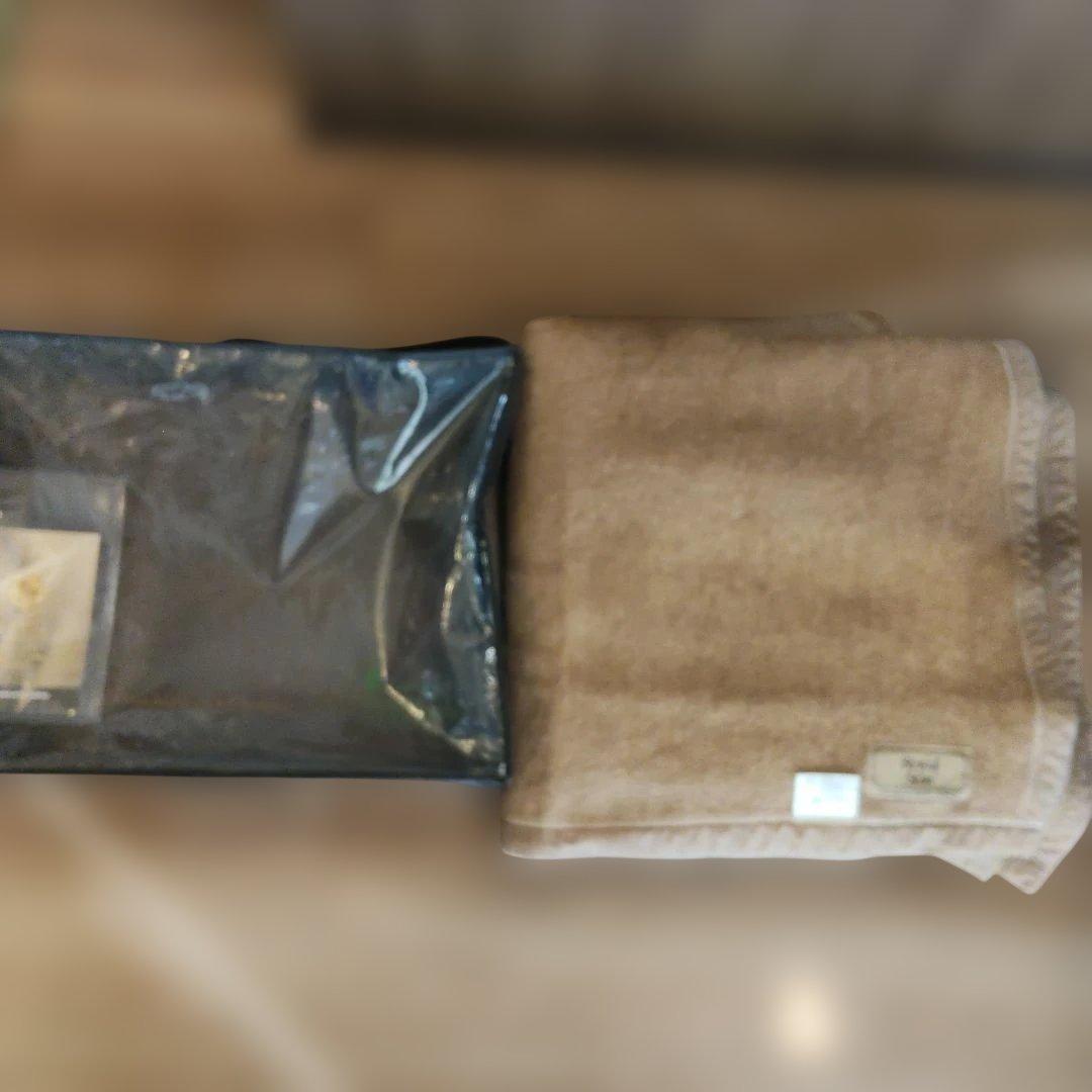 状態良好　 Star 毛布 180×210cm　　キャメル100％