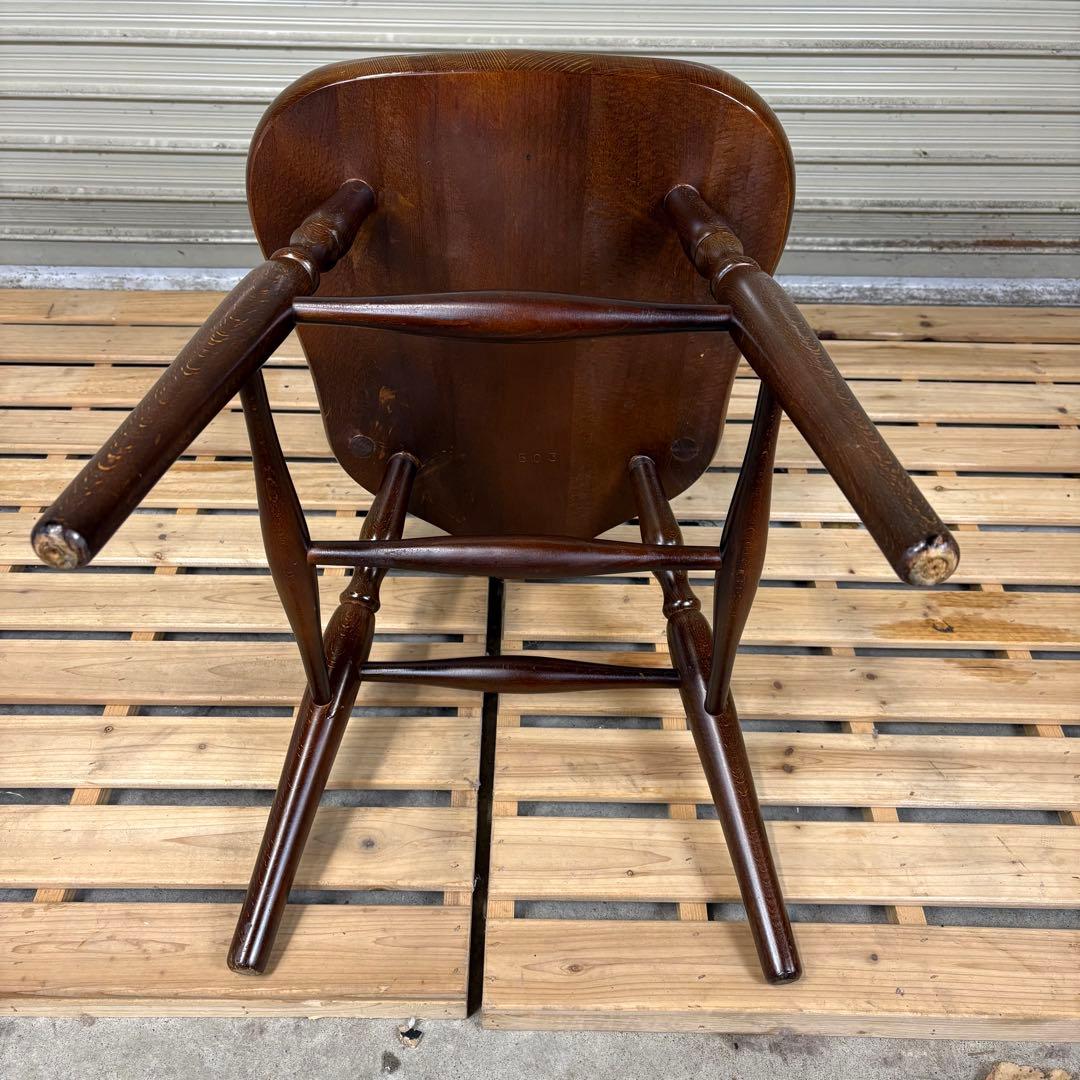 【送料込】秋田木工　ヴィンテージチェア　ダイニングチェア　椅子　アンティーク③