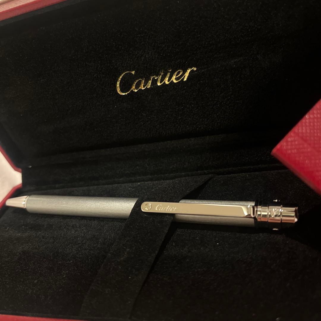新品未使用 Cartier カルティエ シルバーボールペン 専用ケース付き