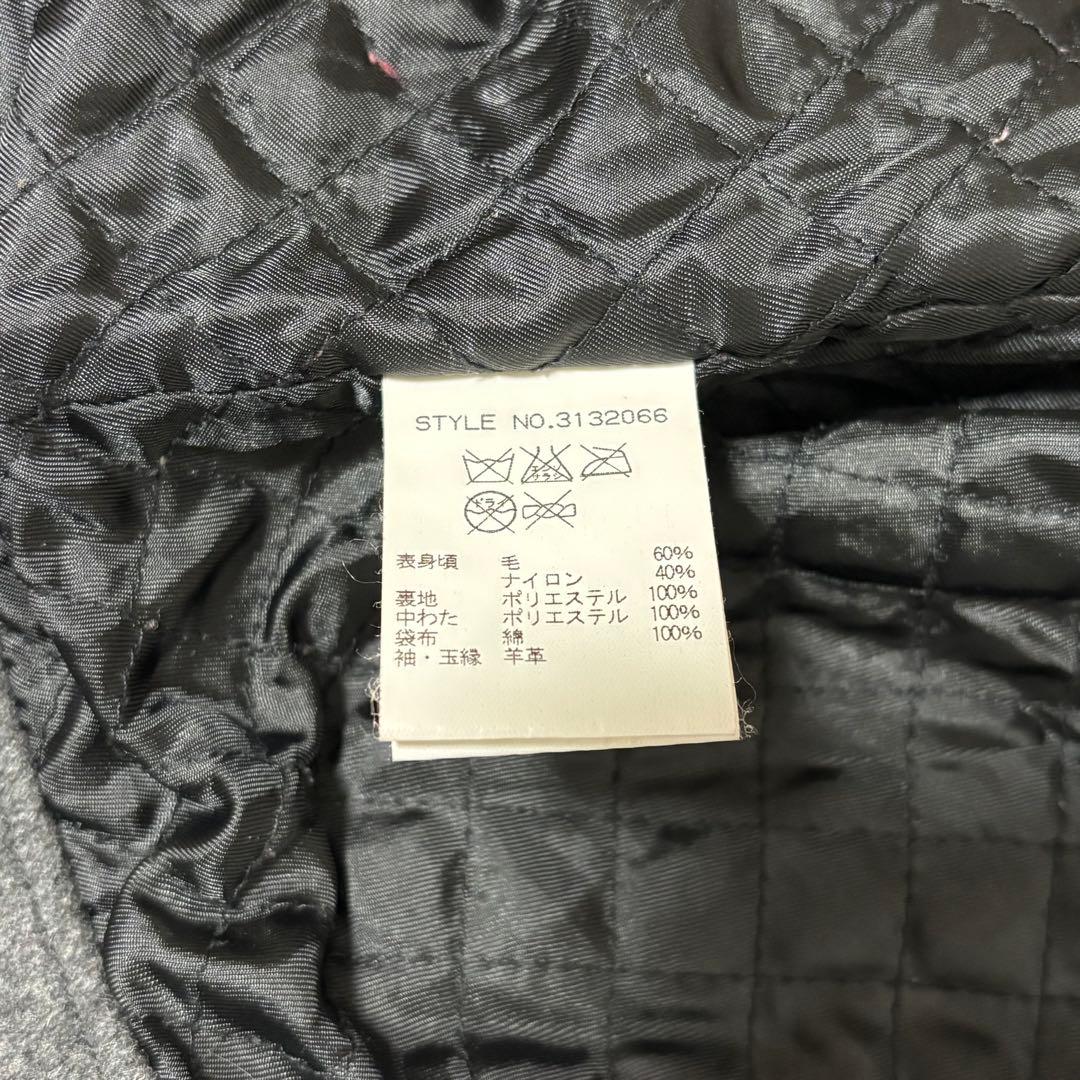 激レア【Schott】ダブルライダース レザー ウール切り替え ブラック グレー