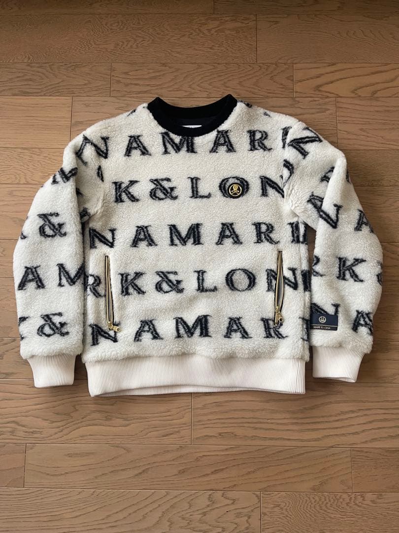 【美品】MARK & LONA ロゴセーター ホワイト即完売品 48L