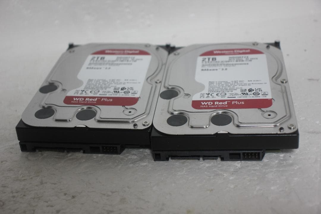 【健康状態注正常】3.5インチHDD WD RED 2TB 2個まとめ