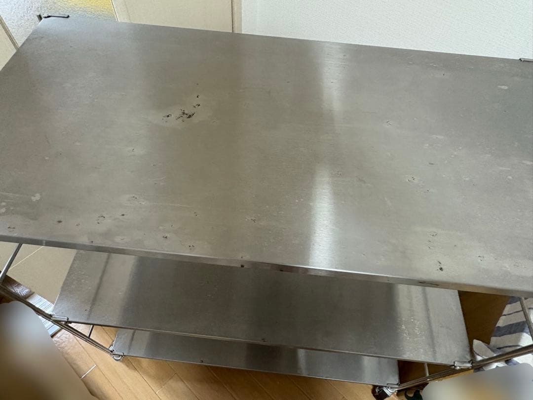 無印良品 ステンレスユニットシェルフステンレス棚セット ワイド小 キャスター付き