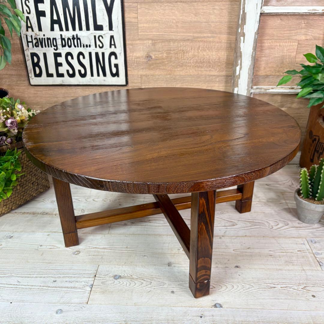 アジアンエスニック木製ちゃぶ台L木製折りたたみ式ティーテーブル飾り台ウッド座卓