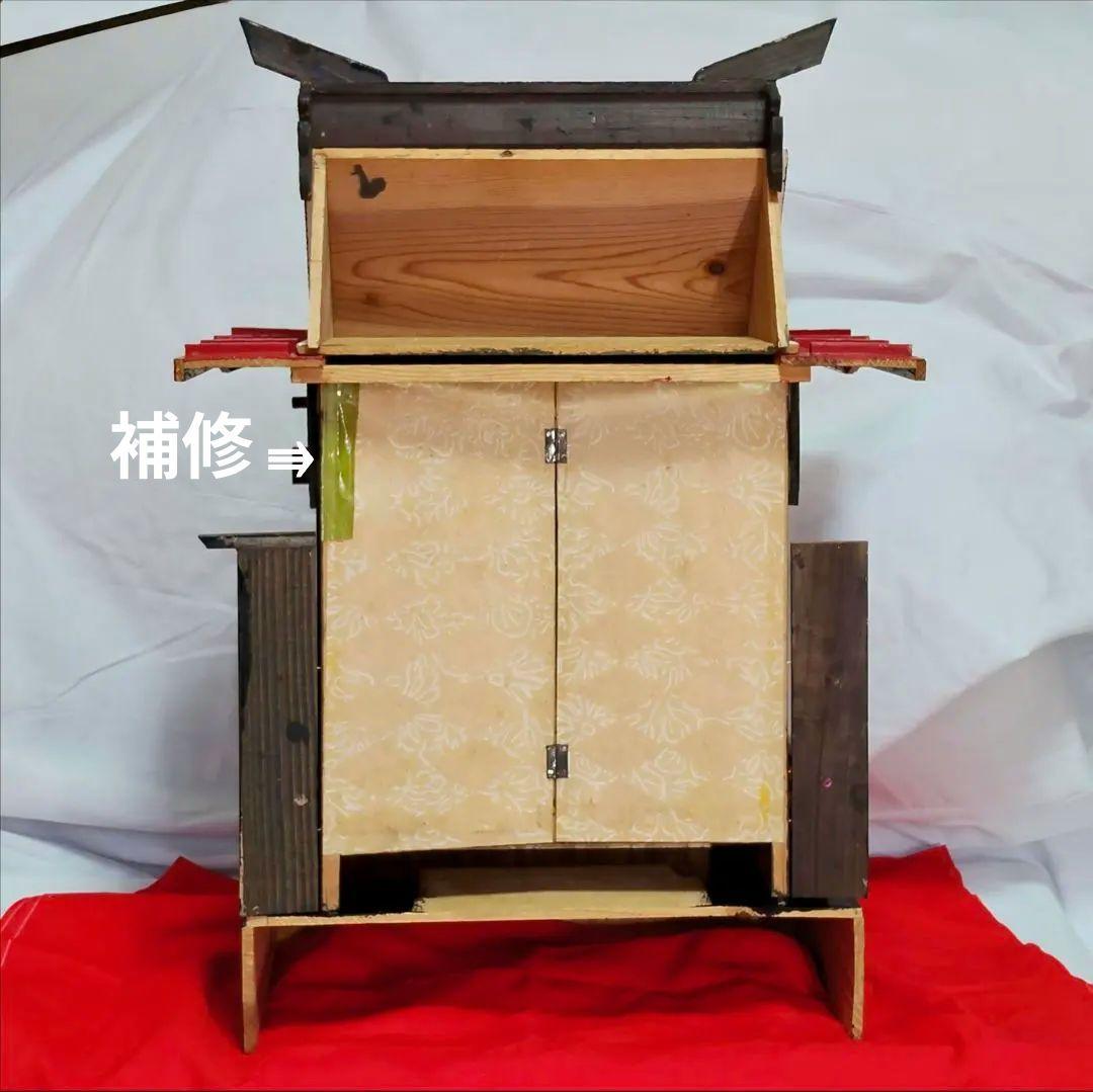 昭和の雛人形　ひな祭り　御殿飾り雛人形　高さ57cm　要スペース40×30cm超