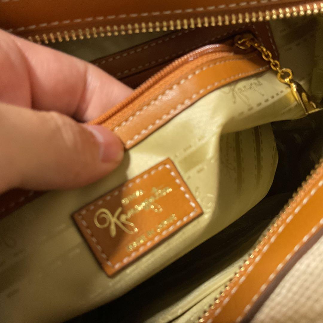 ☆開店セール☆新品未使用 美品 銀座かねまつ レザー×キャンバス トートバッグ①