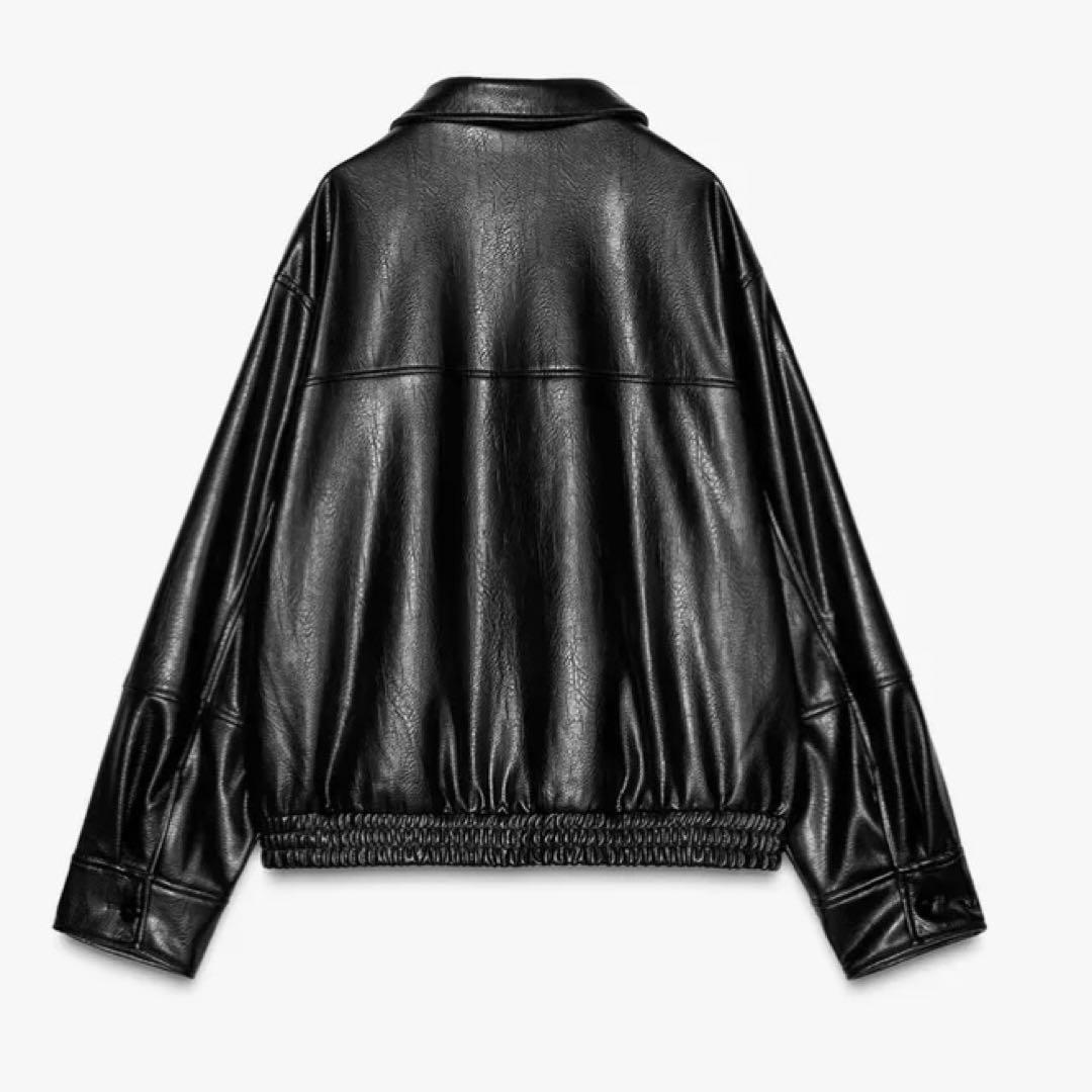 【新品未使用】ZARA フェイクレザーボンバージャケット　S size