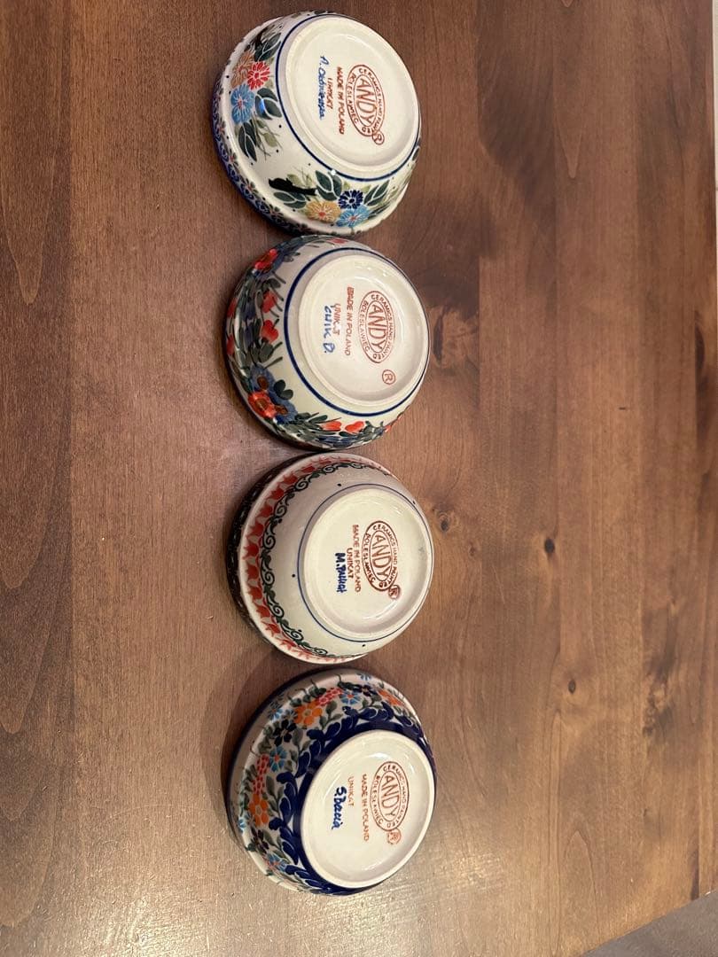ポーリッシュポタリー ボウル 4点セット ポーランド食器