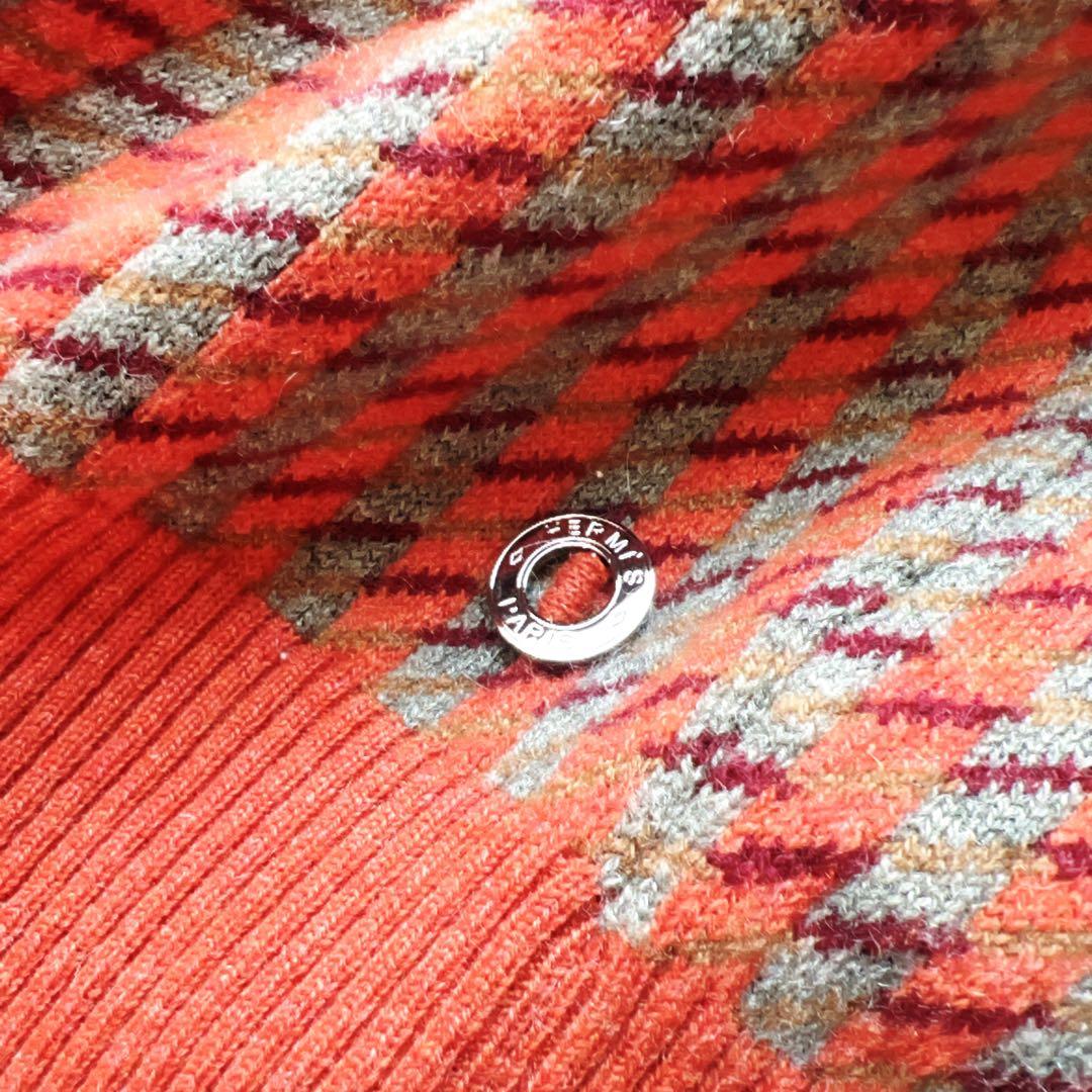 極美品　HERMÈSエルメス ハウンドトゥース カシミヤ トップス　セーター