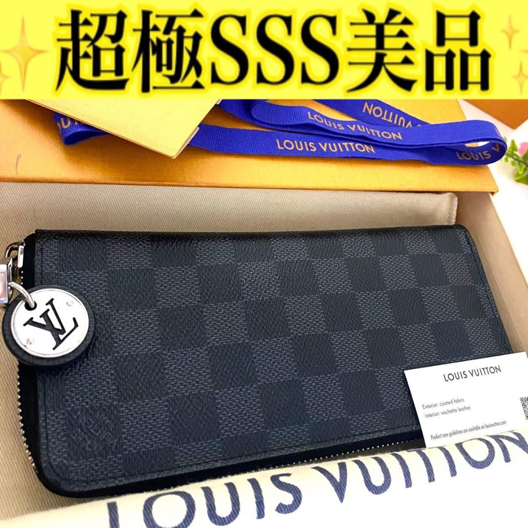 ルイ ヴィトン◎ヴェルティカル ダミエ グラフィット ラウンドファスナー 黒