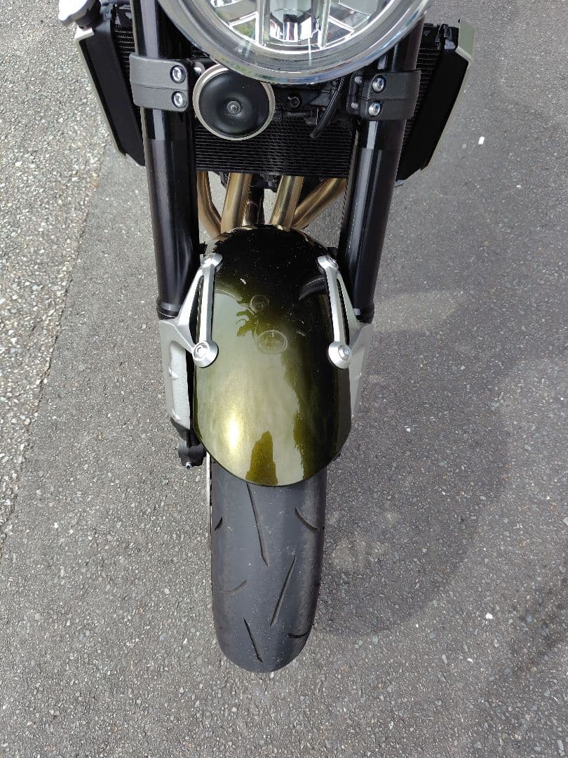 カワサキZ900RS純正フェンダー＆アーム グリーンタイガー【中古・お買得品】