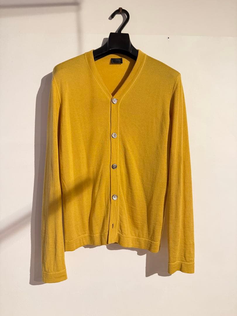 JIL SANDER イエローシルクカーディガン