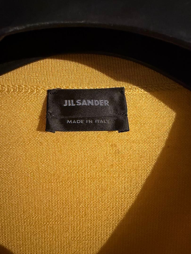 JIL SANDER イエローシルクカーディガン
