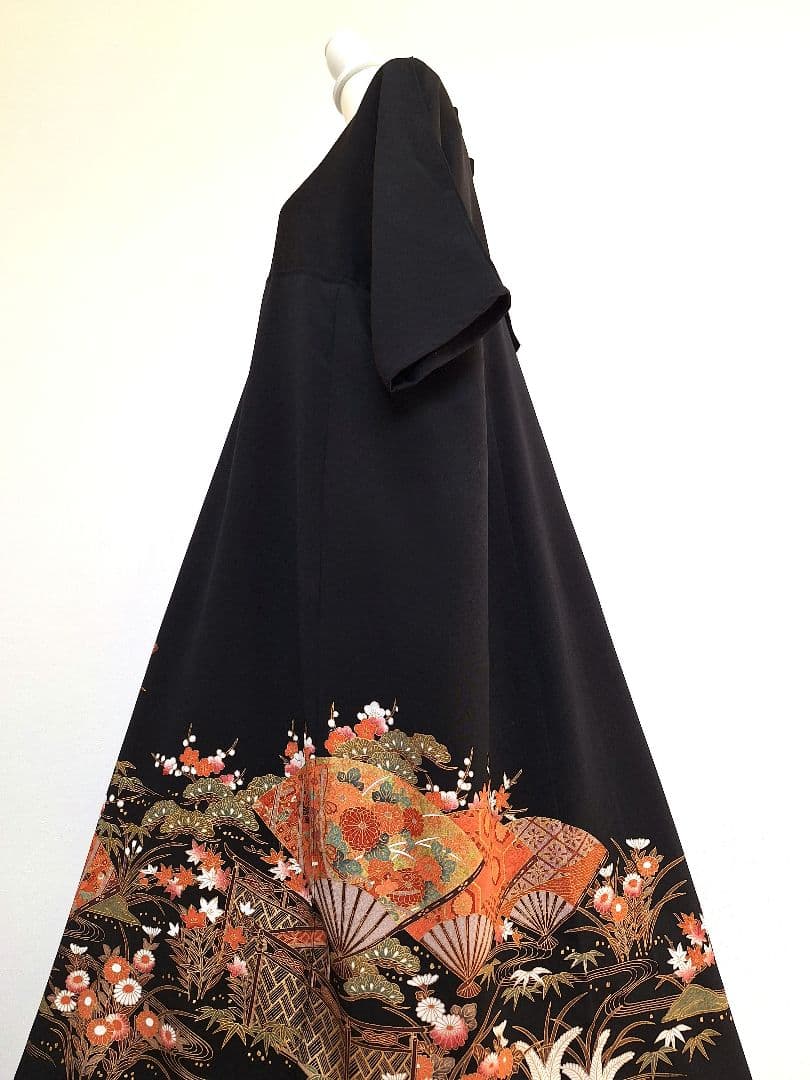 着物リメイクワンピース3640