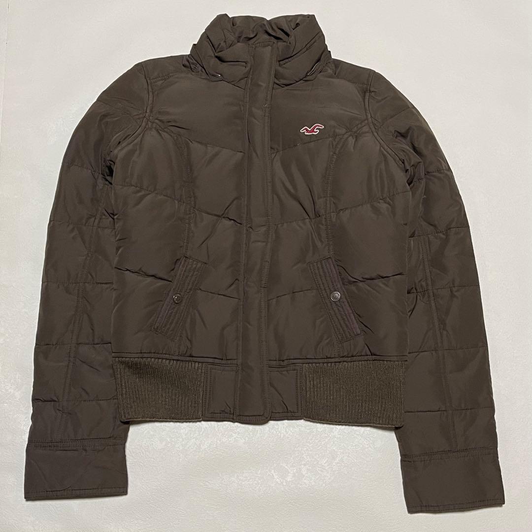 HOLLISTER ダウンジャケット 短丈 フード ファー y2k USA企画