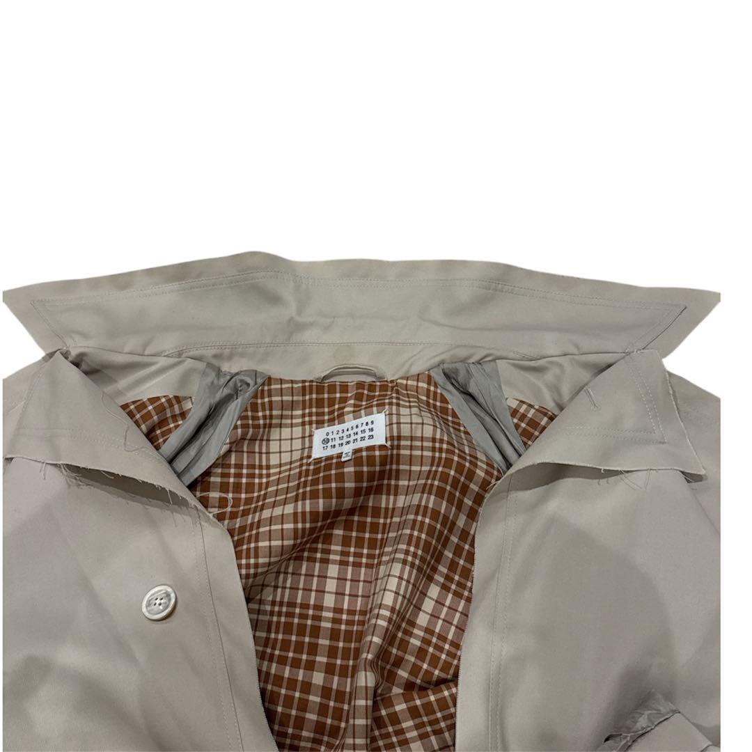 【希少】Maison Margiela トレンチコート　チェック　ダメージ加工