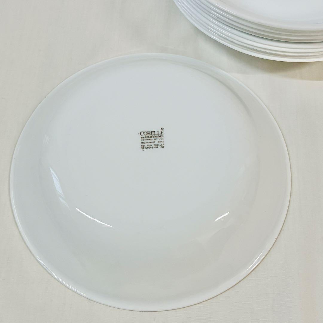 食器まとめ売りコレール深皿21.5cm10枚セット水色花柄パスタ皿シチュー皿