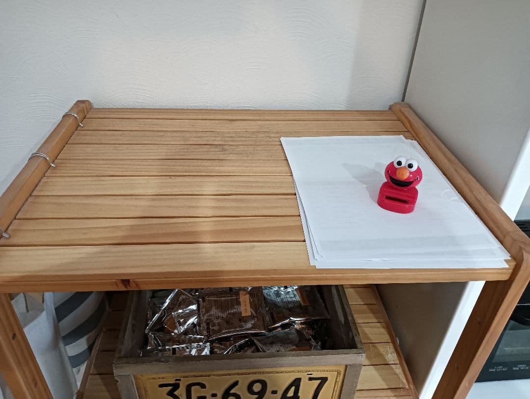木製ラック 3段 ナチュラルウッド