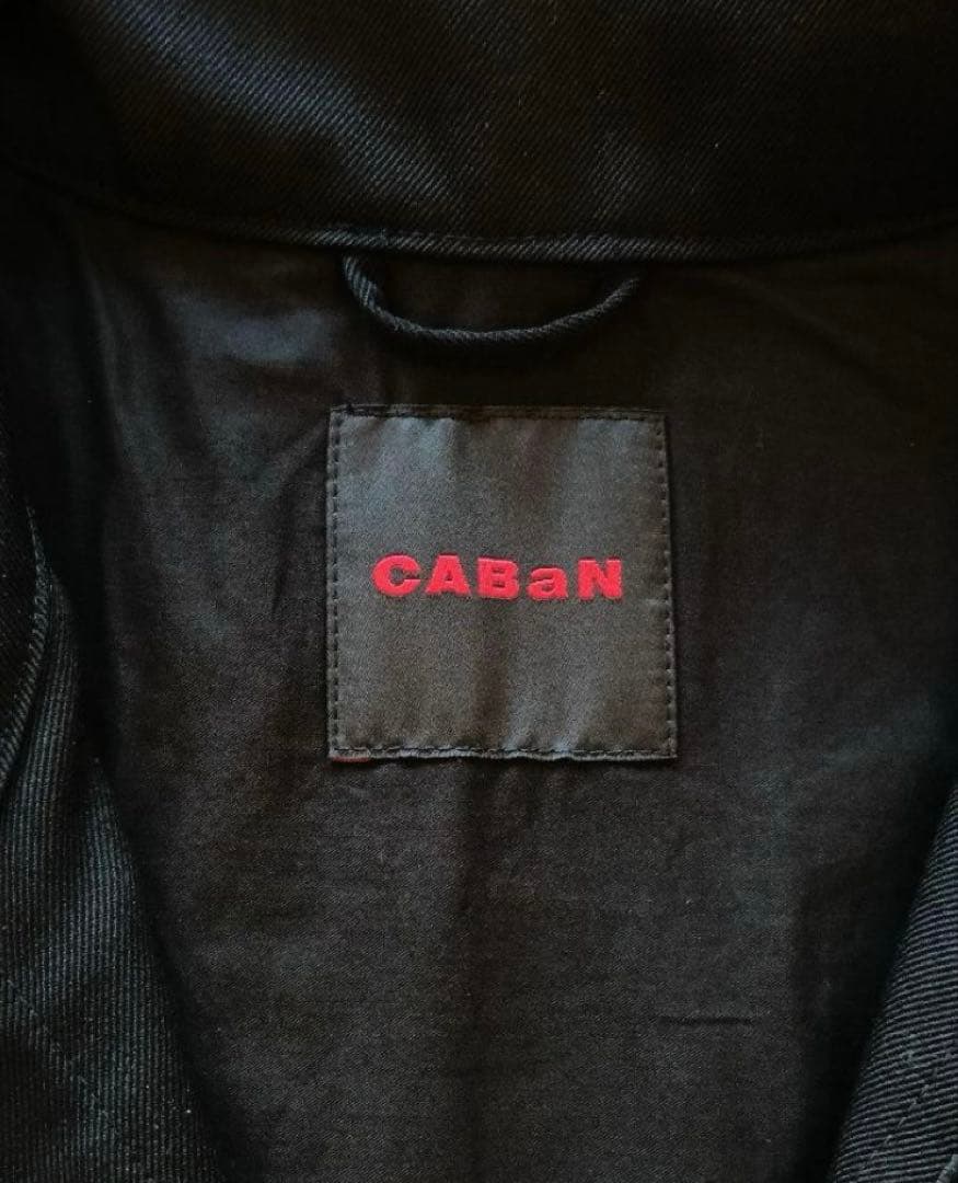 CABaN ウールギャバジン スタンドカラーコート
