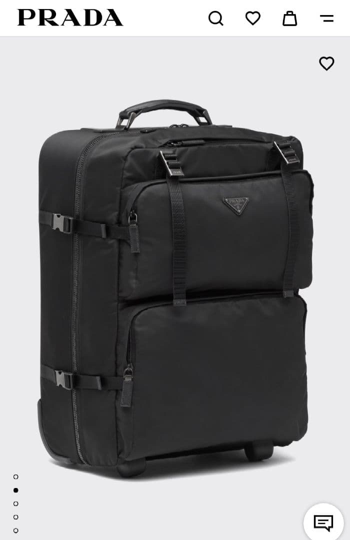 機内持ち込みOK PRADA 2VQ001 ブラック キャリーケース