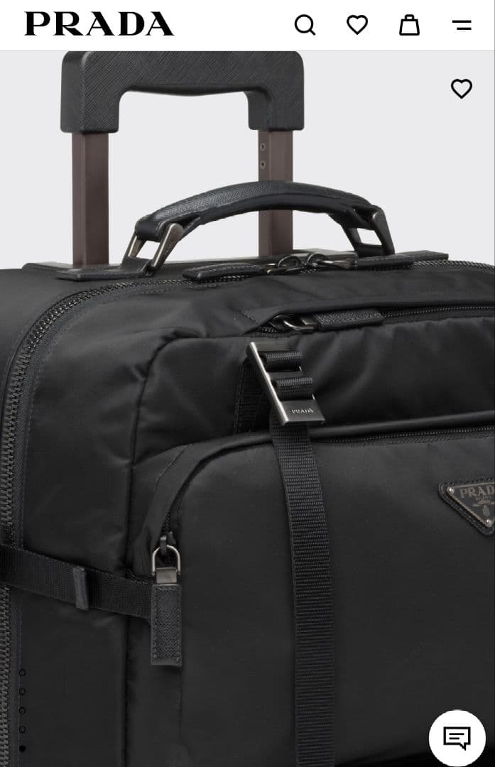 機内持ち込みOK PRADA 2VQ001 ブラック キャリーケース