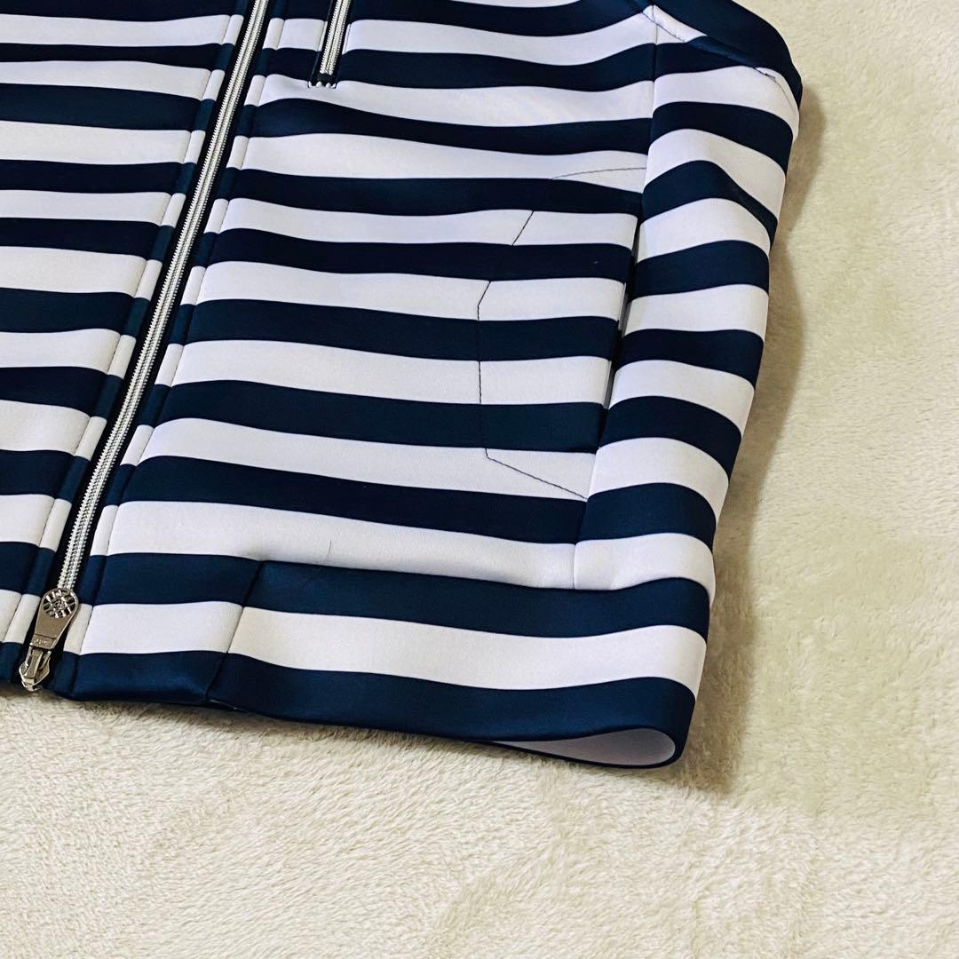 美品 ムータマリン　ボンディングフードベスト　ゴルフウェア