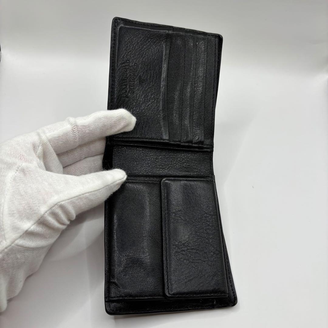 vivienne westwood 二つ折り財布　ブラック　コンパクト　財布