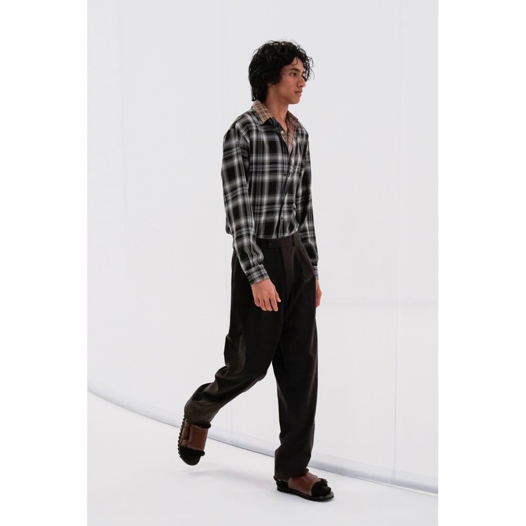 トップス AURALEE WOOL RECYCLED POLYESTER SHIRTS
