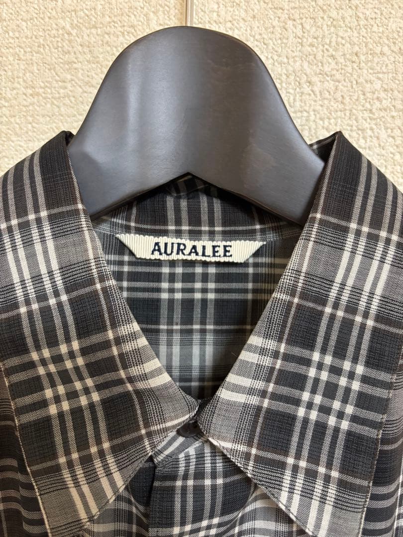 トップス AURALEE WOOL RECYCLED POLYESTER SHIRTS