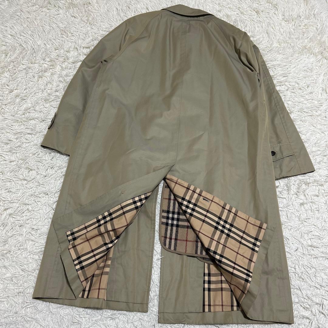 良品✨バーバリーロンドン 玉虫色 ノバチェック ライナー付き ステンカラーコート