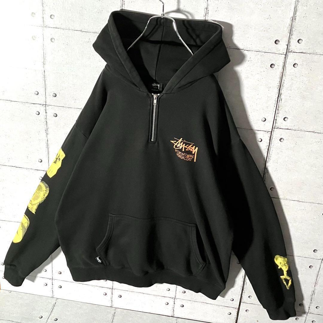 【日本未発売】ステューシー☆AU限定ハーフジップスウェットパーカーXL相当