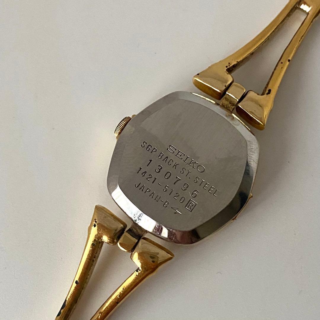 新品電池　SEIKO ゴールド　オクタゴン　ドレスウォッチ