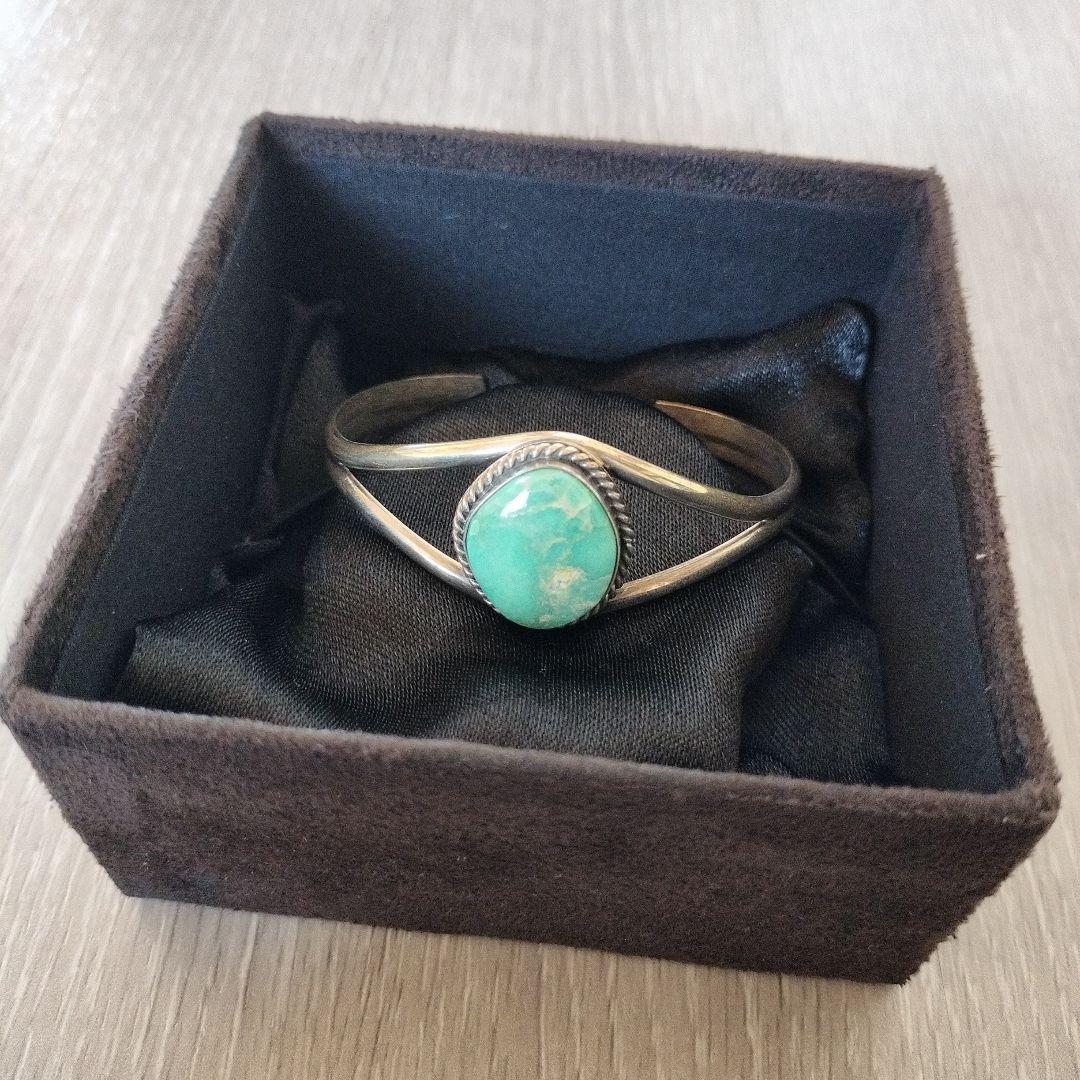 インディアンジュエリー　ターコイズ シルバー バングル