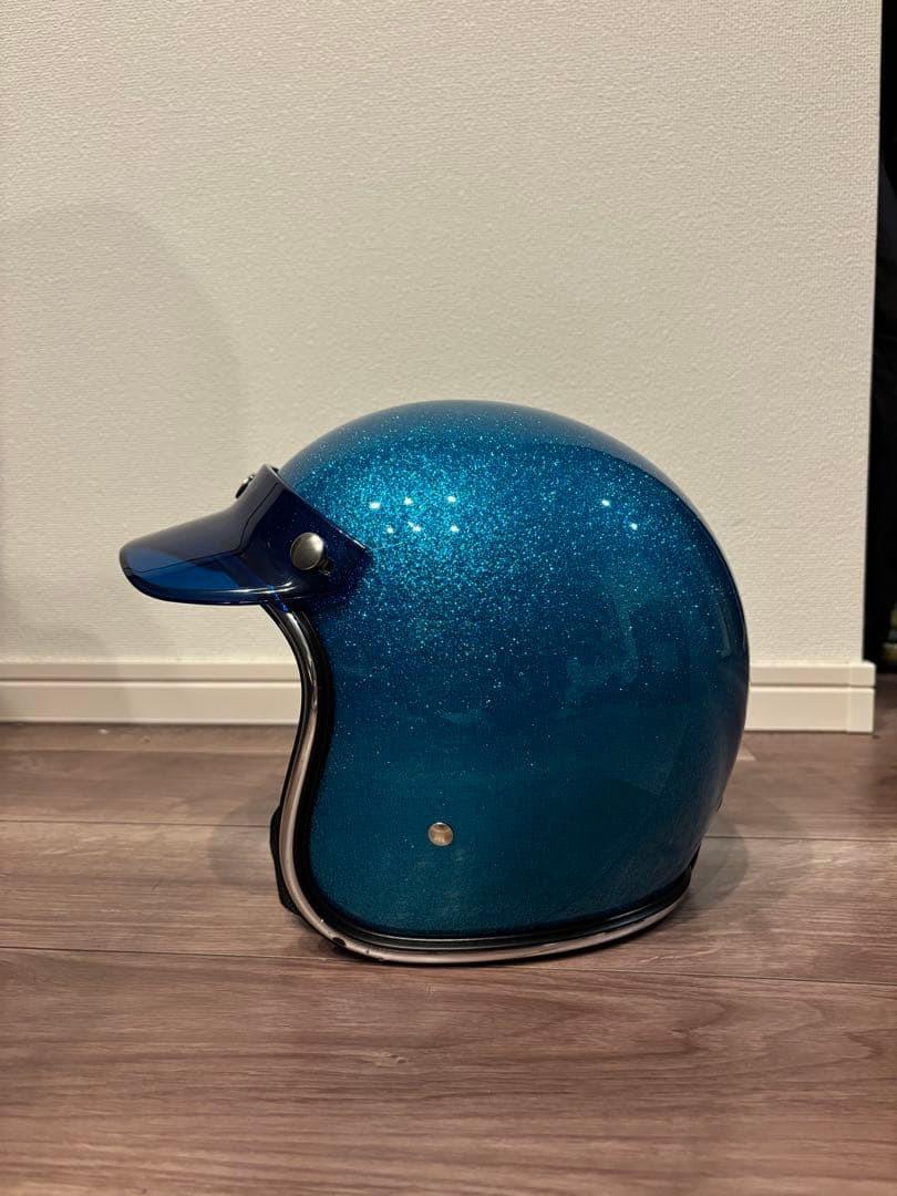 TT&CO 500TX ジェットヘルメットギンギラセブンティーンズ ライトブルー